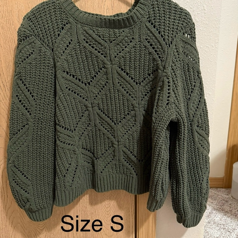 Maurices Olive Knit Crew Neck Sweater